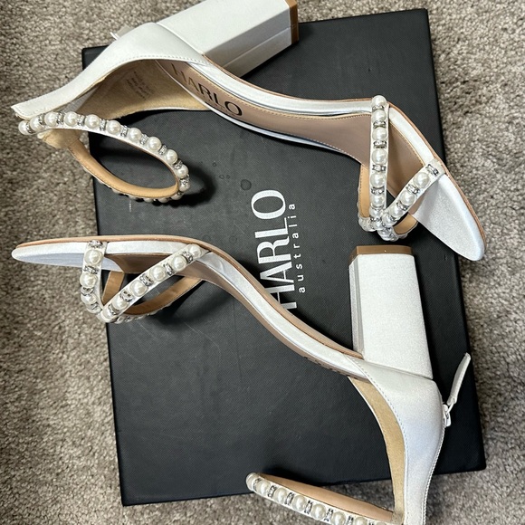 Harlo AU Alexene Low Heel Bridal Shoes- Size 8.5 - Picture 7 of 10